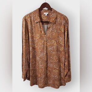 J. Jill Paisley Print Blouse